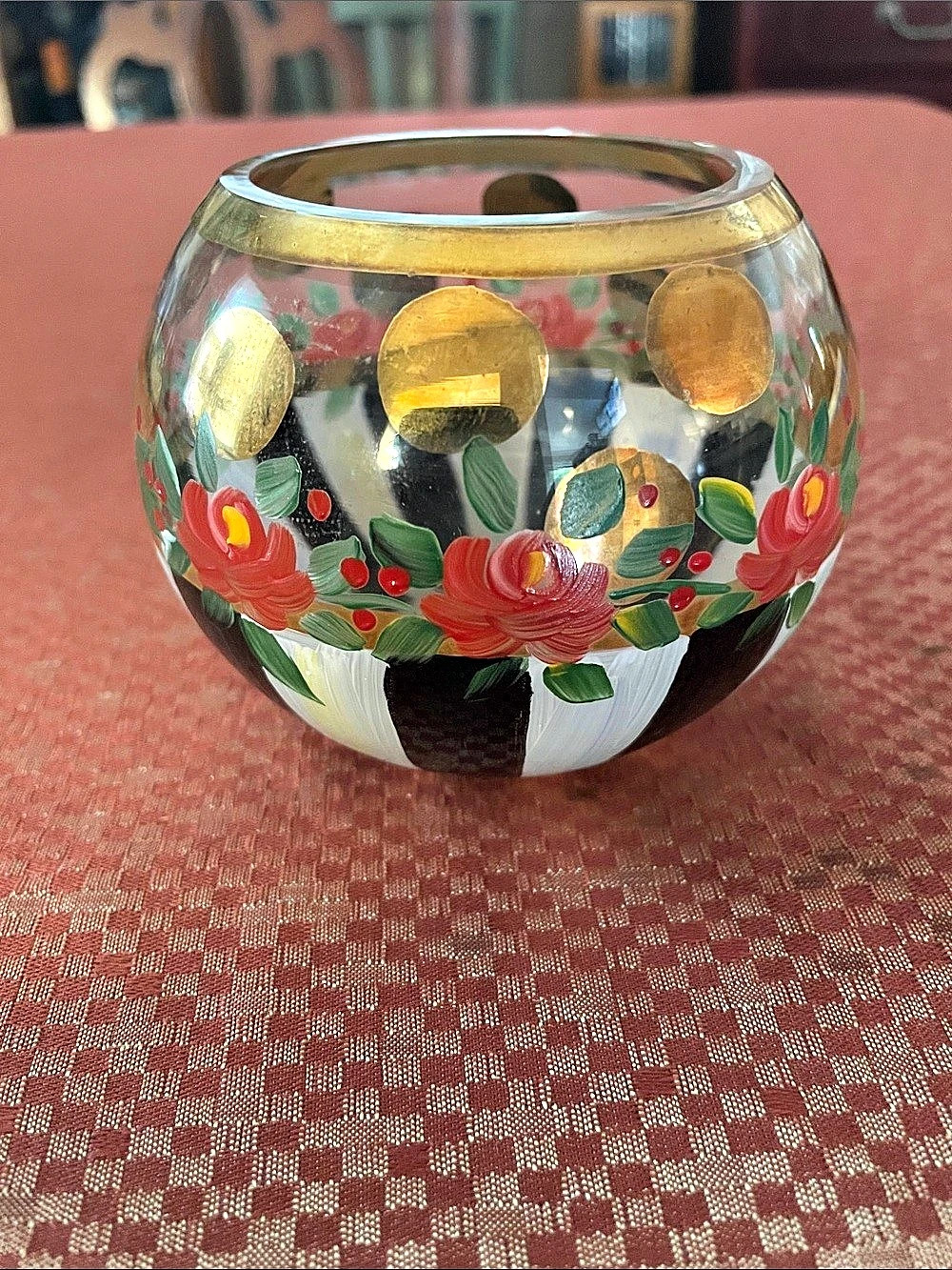 Mackenzie-Childs Heirloom Glass Globe Vase
